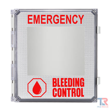 Outdoor Bleeding Control Cabinet by True Rescue® Front View Generic Logo