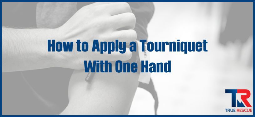 how to apply tourniquet with one hand