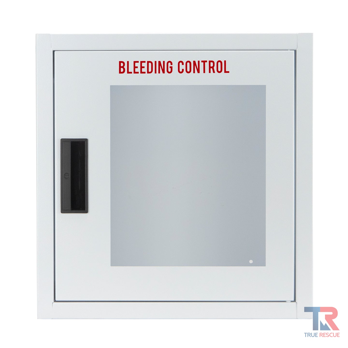 Large white surface mounted metal bleeding control cabinet