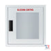Large white surface mounted metal bleeding control cabinet