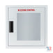 Large white surface mounted metal bleeding control cabinet