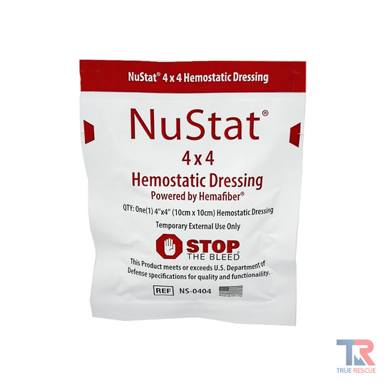 NuStat 4x4 Hemostatic Dressing Packaging